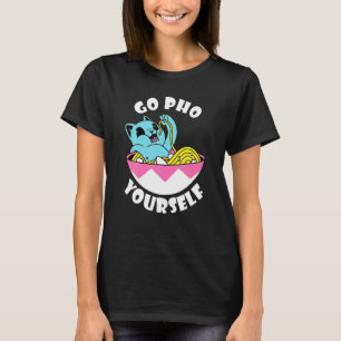 T-shirt Nourriture Jeu de mots Asienne Chat Pho Nouille So