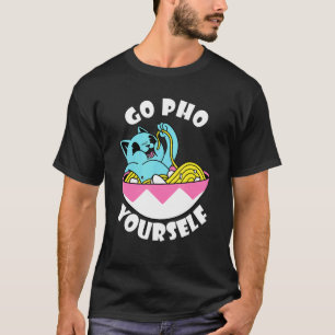 T-shirt Nourriture Jeu de mots Asienne Chat Pho Nouille So