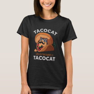 T-shirt Nourriture mexicaine Tacocat épelé à l'envers est 