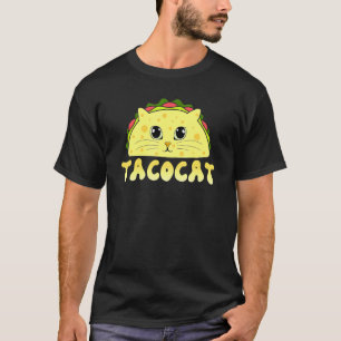 T-shirt Nourriture mexicaine Tacocat visage de chat Cinco