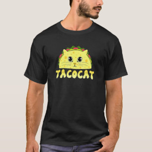 T-shirt Nourriture mexicaine Tacocat visage de chat Cinco