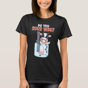 T-shirt Nourriture sous vide Foodie tendance chef vache bo