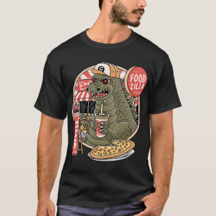 T-SHIRT NOURRITURE ZILLA PIZZA KAWAII ANIME MODE STR JAPON