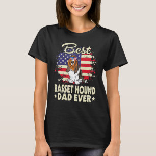 T-shirt Nous Américain Meilleur Basset Hound Chien Papa Ja