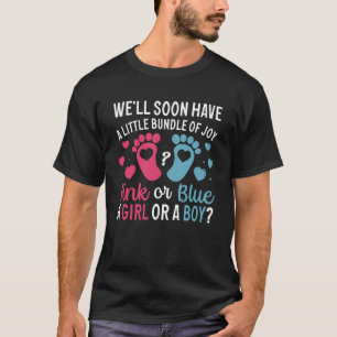 T-shirt Nous aurons bientôt un petit paquet Joy Pink ou Bl
