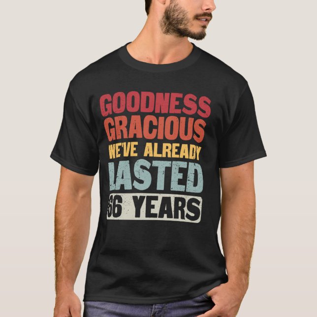 T-shirt Nous avons duré 66 ans Marié Amusant 66e Mariage A (Devant)