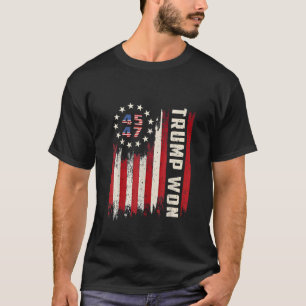 T-shirt Nous avons gagné TRUMP INAUGURATION Drapeau améric