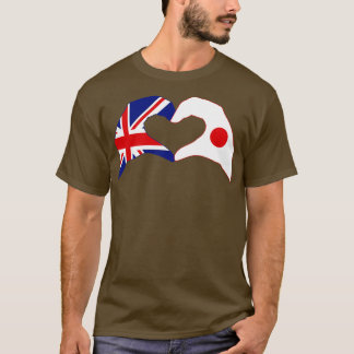 T-shirt Nous Coeur Royaume-Uni Japon Multinational Patriot