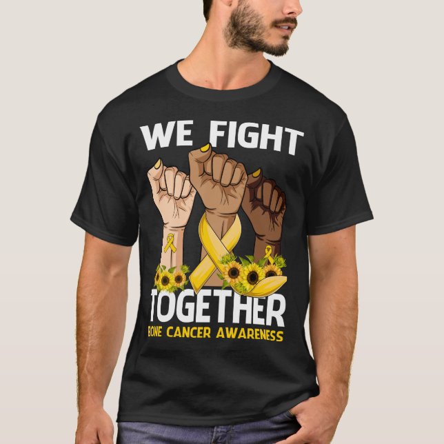 T-shirt Nous combattons ensemble SENSIBILISATION AU CANCER (Devant)