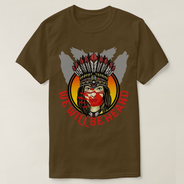 T-shirt Nous entendrons les indigènes disparus et assassin (Design devant)