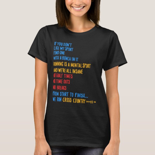 T-shirt Nous Exécutons Cross-Country Running Shirt CC Runn (Devant)
