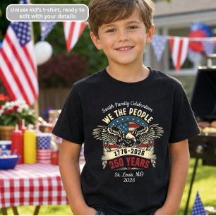 T-shirt Nous le peuple aigle patriotique 4 juillet enfants