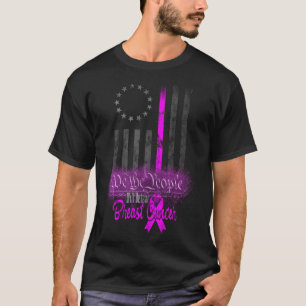 T-shirt NOUS LE PEUPLE Cancer du sein AMERICAN FLAG T-Shir