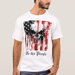 T-shirt Nous le peuple crâne drapeau américain