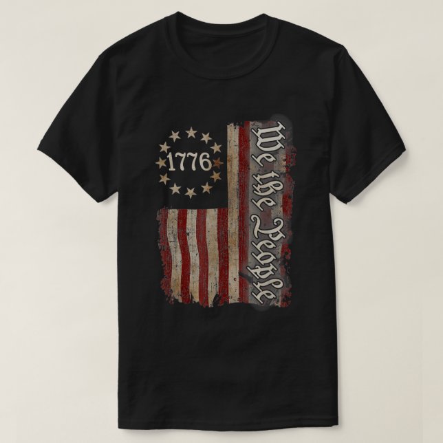 T-shirt Nous Le Peuple Histoire Américaine 1776 Pour Les F (Design devant)