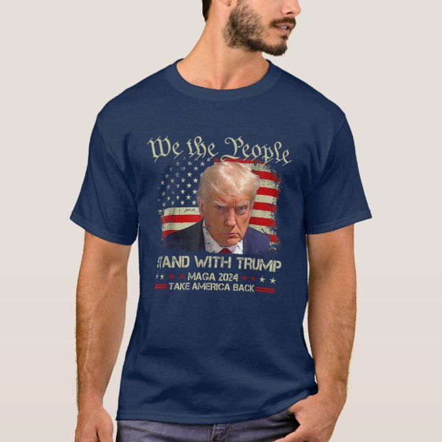 T-shirt Nous, Le Peuple, Sommes Avec Donald Trump 2024 (Devant)