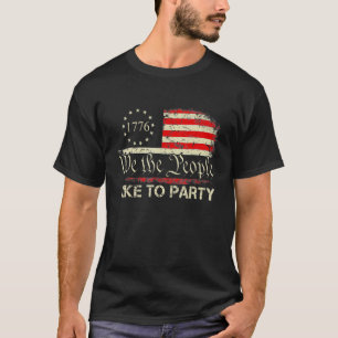 T-shirt Nous Les Gens Aiment Faire La Fête Vintage Vieux-A