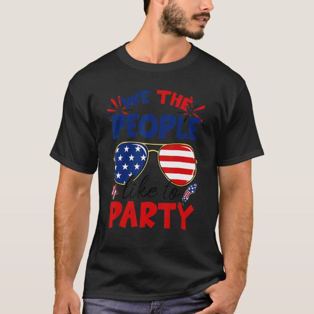 T-shirt Nous Les Gens Aimons Faire La Fête Des Lunettes De (Devant)