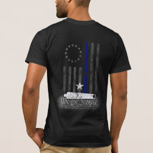 T-SHIRT NOUS LES GENS MIEUX ROSS BLUE LINE AMERICAN FLAG