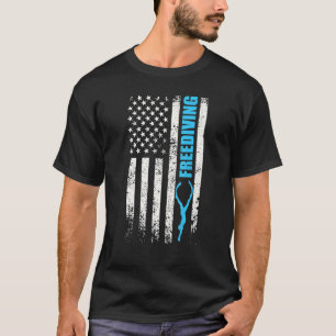 T-shirt Nous libérer motif drapeau franc plongée d'eau lib
