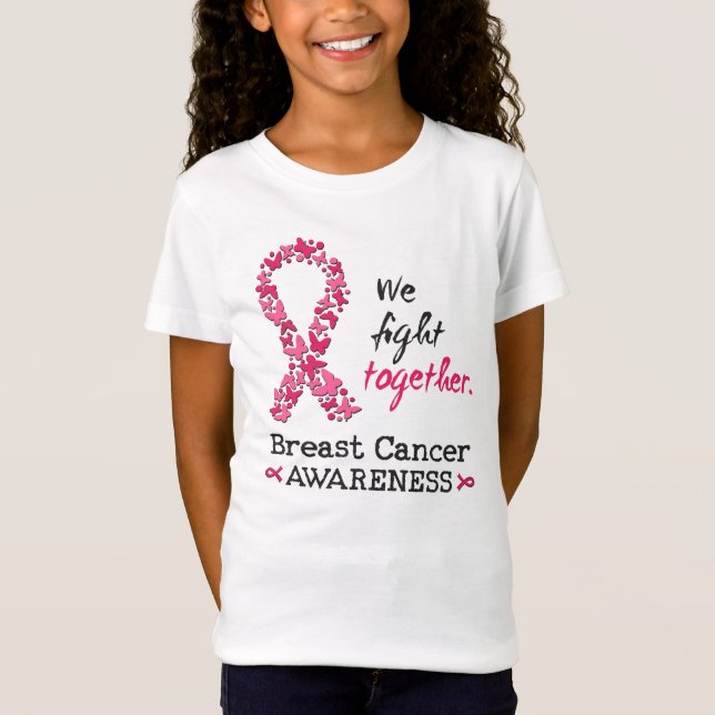 T-Shirt Nous luttons ensemble contre le cancer du sein (Devant)