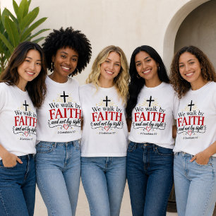 T-shirt Nous marchons par la foi Inspiration chrétienne