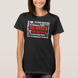 T-shirt Nous marchons pour les infirmières Million Nurse M