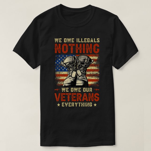 T-shirt Nous Ne Devons Rien À Nos Anciens Combattants Part (Design devant)