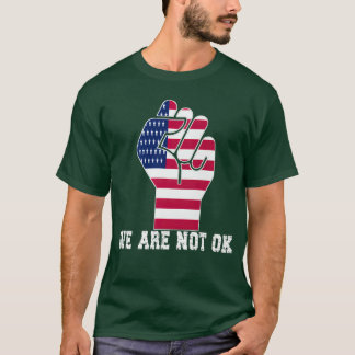 T-shirt Nous Ne Sommes Pas D'Accord États-Unis Drapeau À L