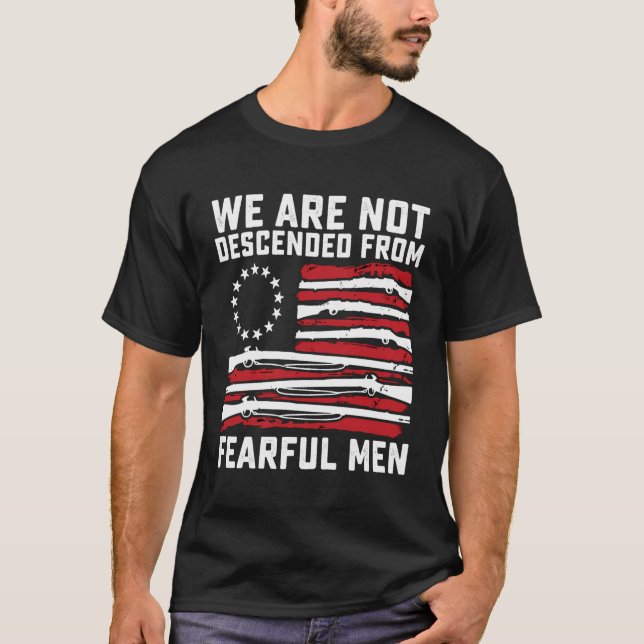 T-shirt Nous Ne Sommes Pas Descendus Des Hommes Effrayants (Devant)