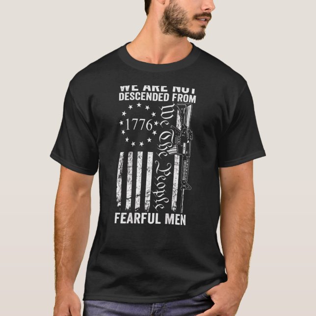 T-shirt Nous Ne Sommes Pas Descendus Du Drapeau D'Armes À  (Devant)
