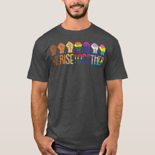 T-shirt Nous nous élevons ensemble LGBT-Q Fierté Justice s