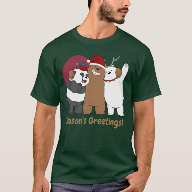 T-shirt Nous Ours Nus - Bonnes Fêtes (Devant)