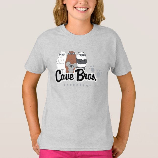 T-shirt Nous Ours Nus - Bros Grotte. Représenter (Devant)