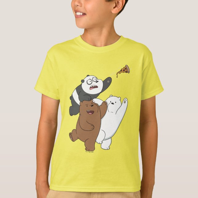 T-shirt Nous Ours Nus - Dernière tranche de pizza (Devant)
