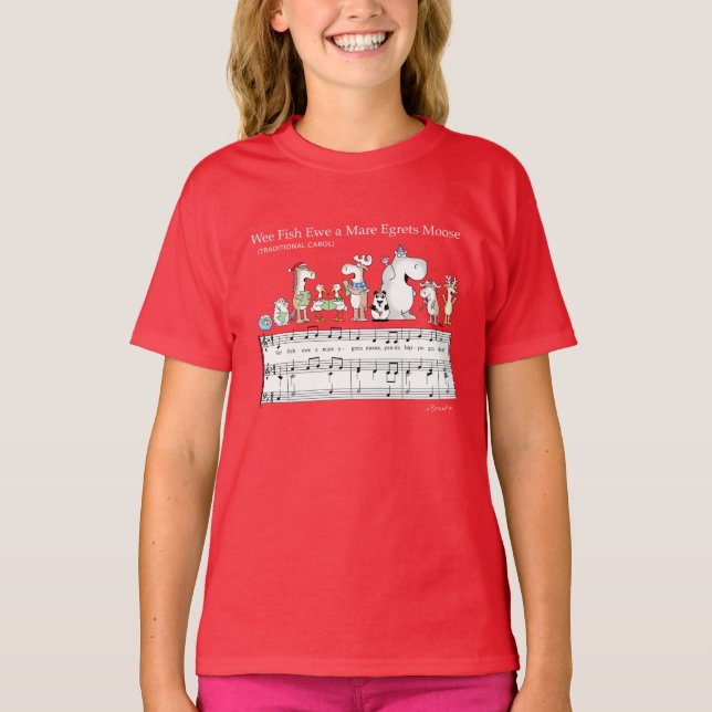 T-shirt NOUS POISSONS EWE A MARE EGRETS MOOSE Sandra Boynt (Devant)