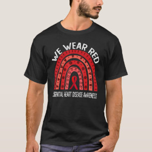 T-shirt Nous Portons L'Arc-En-Ciel Rouge Pour Les Maladies