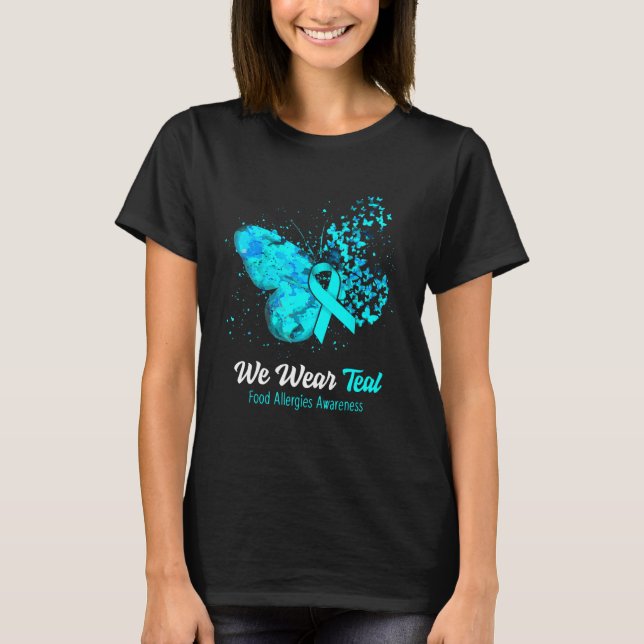 T-shirt Nous Portons le papillon de sensibilisation aux al (Devant)