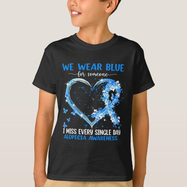 T-shirt Nous Portons Le Rose Pour Alopecia Sensibilisation (Devant)