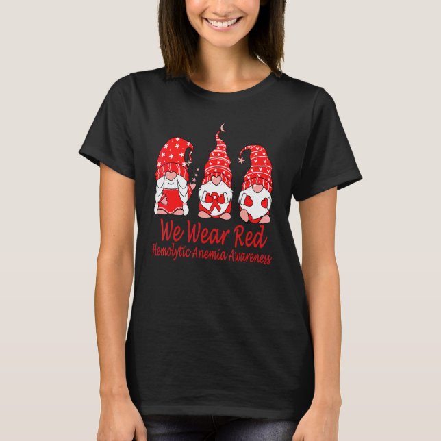 T-shirt Nous Portons Le Rouge Pour La Sensibilisation À L' (Devant)