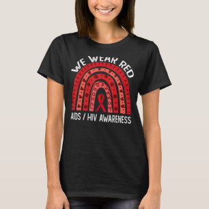 T-shirt Nous Portons Red Rainbow Pour La Sensibilisation A