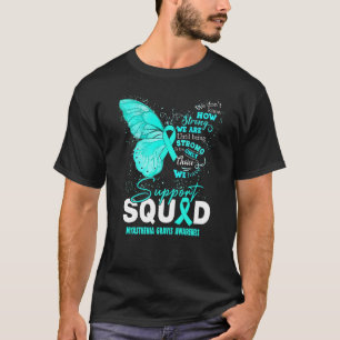 T-shirt Nous Portons Turquoise Papillon Support Myasthenia