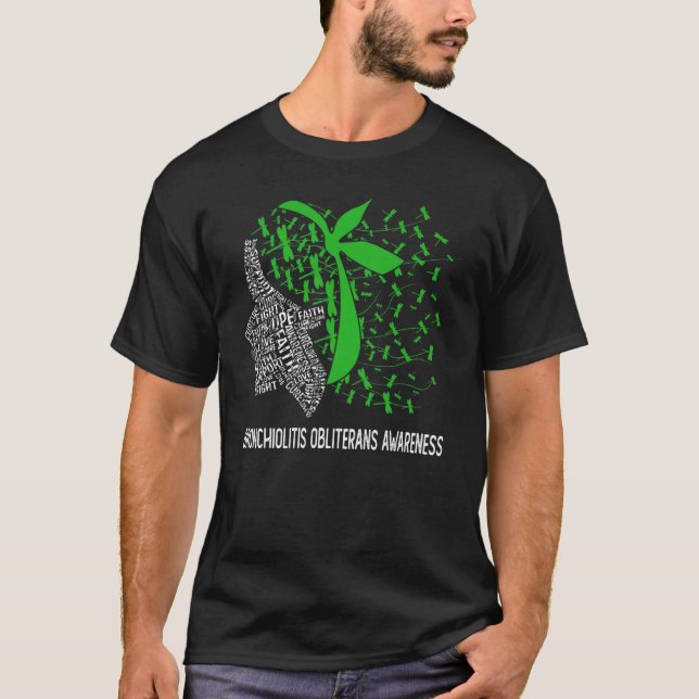T-shirt Nous Portons Vert Pour Bronchiolitis Obliterans (Devant)