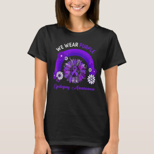 T-shirt Nous Portons Violet Epilepsie Sensibilisation Rain
