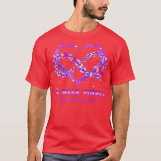T-shirt Nous Portons Violet Papillon Coeur Surdose Sensibi