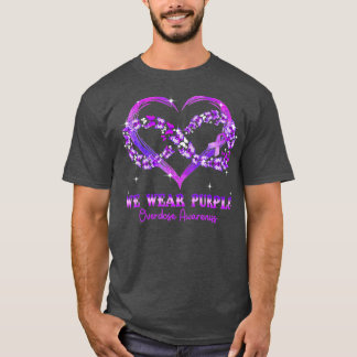 T-shirt Nous Portons Violet Papillon Coeur Surdose Sensibi