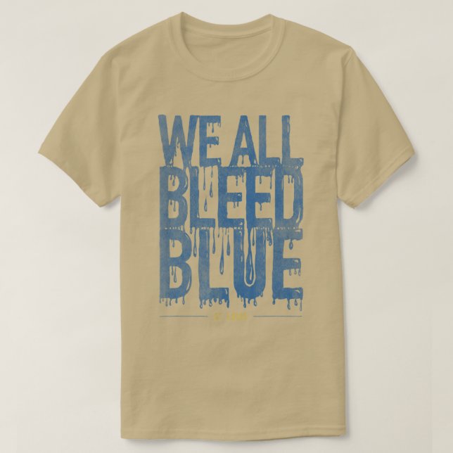 T-shirt Nous saignons tous bleu Ventilateur St (Design devant)
