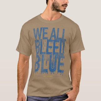 T-shirt Nous saignons tous bleu Ventilateur St