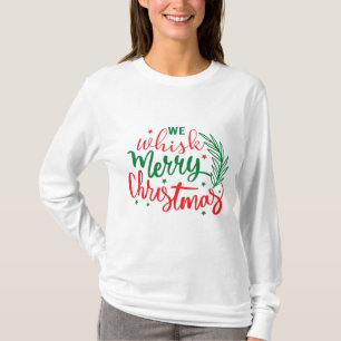 T-shirt Nous Sifflons Joyeux Manche De Noël Long