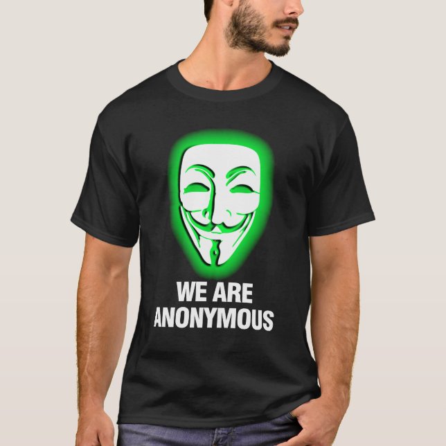 T-SHIRT NOUS SOMMES ANONYMES. (VERT) (Devant)